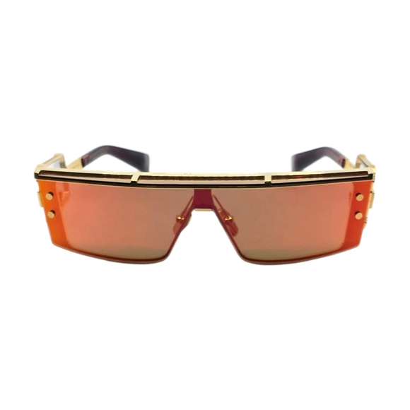 Balmain PARIS Red and Gold Eyewear Frame - Picture 1 of 11